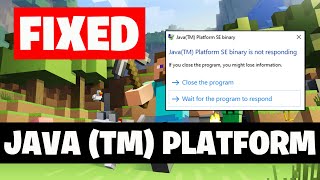 How To Fix Minecraft Java SE Binary is Not Responding Error - NEW 2026🎮🔥