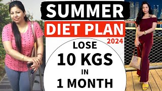 Summer Diet Plan For Weight Loss In Hindi | Weight Loss Diet Plan - Upto Lose 10 Kgs | Fat to Fab