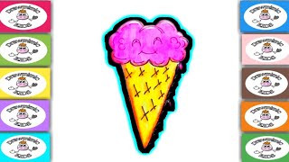 Draw an Ice Cream for Kids / Cute Easy Steps