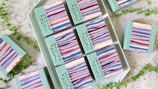 細線條分層皂 - thin line layers handmade soap designs, cold process - 手工皂