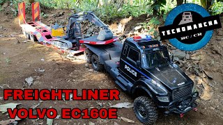 TRX6 Hauler (Freightliner Police) Double e e010 (Volvo EC160E) Pista Tecnomarcha RC 🇨🇷