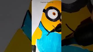 Minion colouring with brush pens #shorts #art #drawing