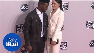 Jessie J and Luke James looked very happy at the AMAs - Daily Mail