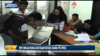 KPU Binjai Buka Ratusan Kotak Suara Pilpres