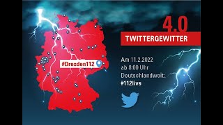 Teaser zum Twittergewitter 4.0 - Feuerwehr Dresden