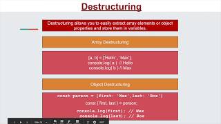 Understanding Destructuring In javascript | Learn React js Part 2.8