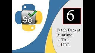 Selenium Python : Fetch data at Runtime (Title & URL)