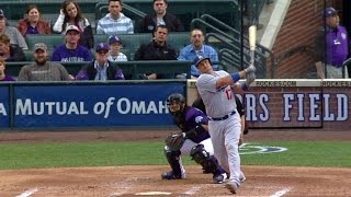 LAD@COL: Ellis hits a two-run shot to left field