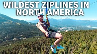 Surviving the MOST EXTREME Ziplines of Whistler Canada!