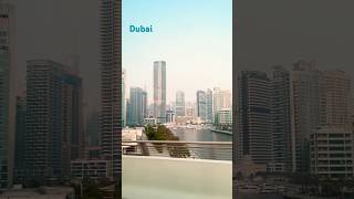 Beautiful Views of Dubai’s🇦🇪❤️Buildings and Water Captured from a Moving Car #short #travel #song