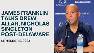 James Franklin recaps Penn State football's 63-7 win over Delaware, talks running backs and O-line