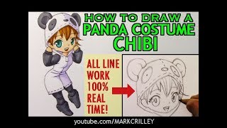 How to Draw a "Panda Costume" Chibi [Narrated Tutorial]