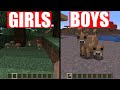 how boys vs girls playing minecraft