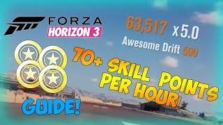 Forza Horizon 3 - SUPER FAST SKILL POINTS METHOD! 70+ SKILL POINTS PER HOUR GUIDE!