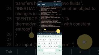 Make an Engineering Dictionary With The Use of Pydroid 3