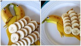 How to Make Banana Decoration | Banana Art | Carving Banana Bird Garnishes