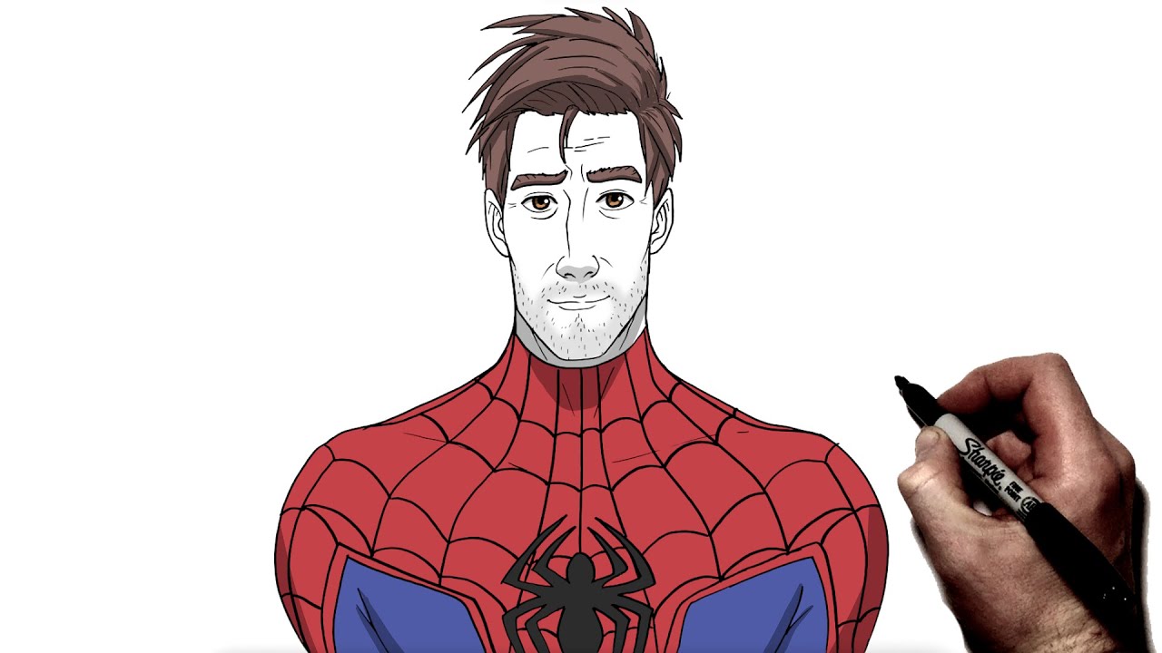 How To Draw Peter B. Parker Spider-Man | Step By Step | Spiderverse ...