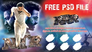 RRR Flex Free Psd | Jr.Ntr | Komaram Bheem | Ram Charan | Tuni Chand  l Veera Flex