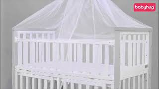 FIRSTCRY BABYHUG CHESTER 3 IN 1 ROCKING COT AND JUNIOR BED WITH MATTRESS ASSEMBLING