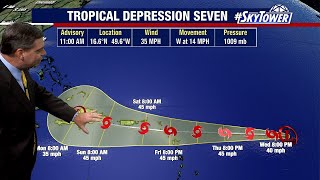 Tropical weather forecast Sept. 12: Tropical Depression 7 forms