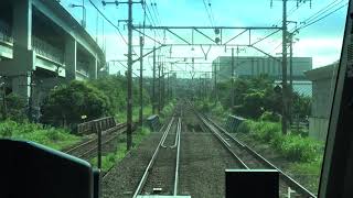 根岸線の根岸駅～磯子駅間を走行するE233系の前面展望