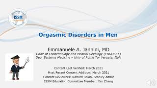 ISSM Orgasmic Disorder in Men