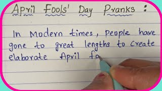 Write A Paragraph On April Fool's Day Pranks || Important Essay Writing || April Fool's Day Pranks