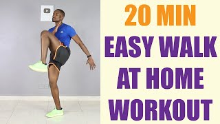 20 Minute Easy Walk at Home Workout for Fat Loss/ Indoor Walking Workout