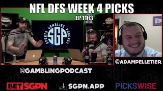 NFL DFS Week 4 Picks - Sports Gambling Podcast - DraftKings Week 4 Lineups & DFS Week 4 Lineups