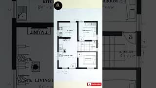 20x25 Small House Plan II Cost - 5 Lakhs II 2BHK II 500 Sqft House Plan #shorts