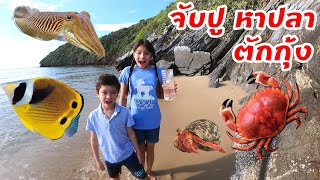 สกายเลอร์ | 🦀🐟🐠 หาปู ดูปลา สัตว์ทะเลเพี้ยบเลย!!! Family Vlog