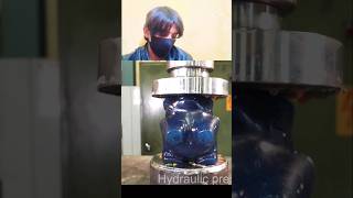 Hydraulic pump crushing experiment #shorts