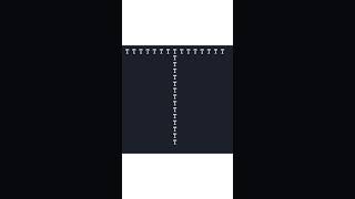 #Shorts 🔥Java Program Print Alphabet ( T ) using for loop.