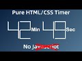 HTML Timer Count Up: A Simple Count Up Timer Using HTML/CSS | NO Javscript | CSS Animation