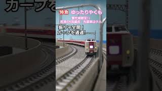 【先頭車クハ版】特急やくも　怒涛の9両編成　 #train #鉄道 #jr #電車 #nゲージ #伯備線 #381系 #国鉄 #jr西日本 #通過シーン #