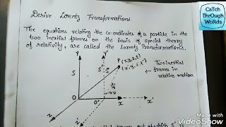 What is Lorentz Transformation?? Derive Lorentz Transformation | BSC \u0026 MSC PHYSICS|