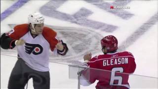 Daniel Carcillo vs Tim Gleason Oct 2, 2009