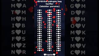 Birbirine yakışan baş harfler 💑