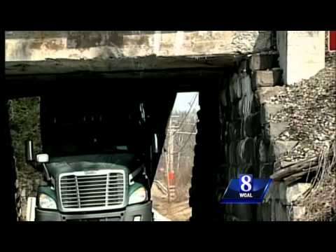 Truck Gets Stuck Under Bridge... Again - YouTube