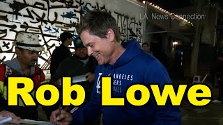 Rob Lowe signs for collectors while leaving Craig's in West Hollywood