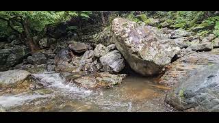 a) Exploring the creek, Juamgyegok valley in Yeongnam Alps on Aug.20, 2024