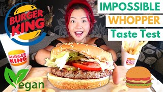 Burger King IMPOSSIBLE WHOPPER Taste Test Mukbang | Munching Mondays ep.113