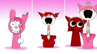 Sprunki OC Mroona and Wyrum Retake meet Pinki Phase 2 VS Phase 3 VS Phase 4 #sprunki #sprunkioc