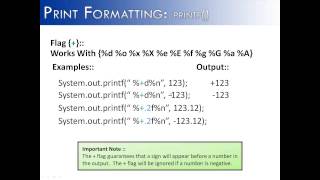Print Formatting Part 6: printf() Flag + (JAVA)