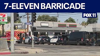 Barricade at Van Nuys 7-Eleven store