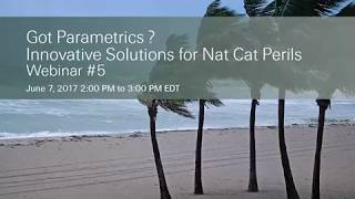 Got Parametrics? Innovative Solutions for Nat Cat Perils