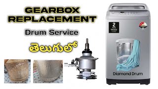 Samsung Top Load Washing Machine Gear Box Replacement Telugu | Top Load Washing Machine Drum Service