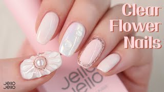 [ENG] 젤로젤로 Ι 청초하게 맑고 투명한 꽃 셀프네일 Ι Clear Flower Nails