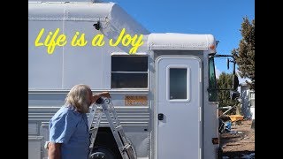 Bus Conversion to Motor Home #166 changing the bus door