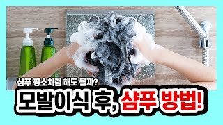 #17. 모발이식 후, 샴푸 평소처럼 해도 될까?